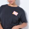 T-shirt oversized με τύπωμα και washed effect