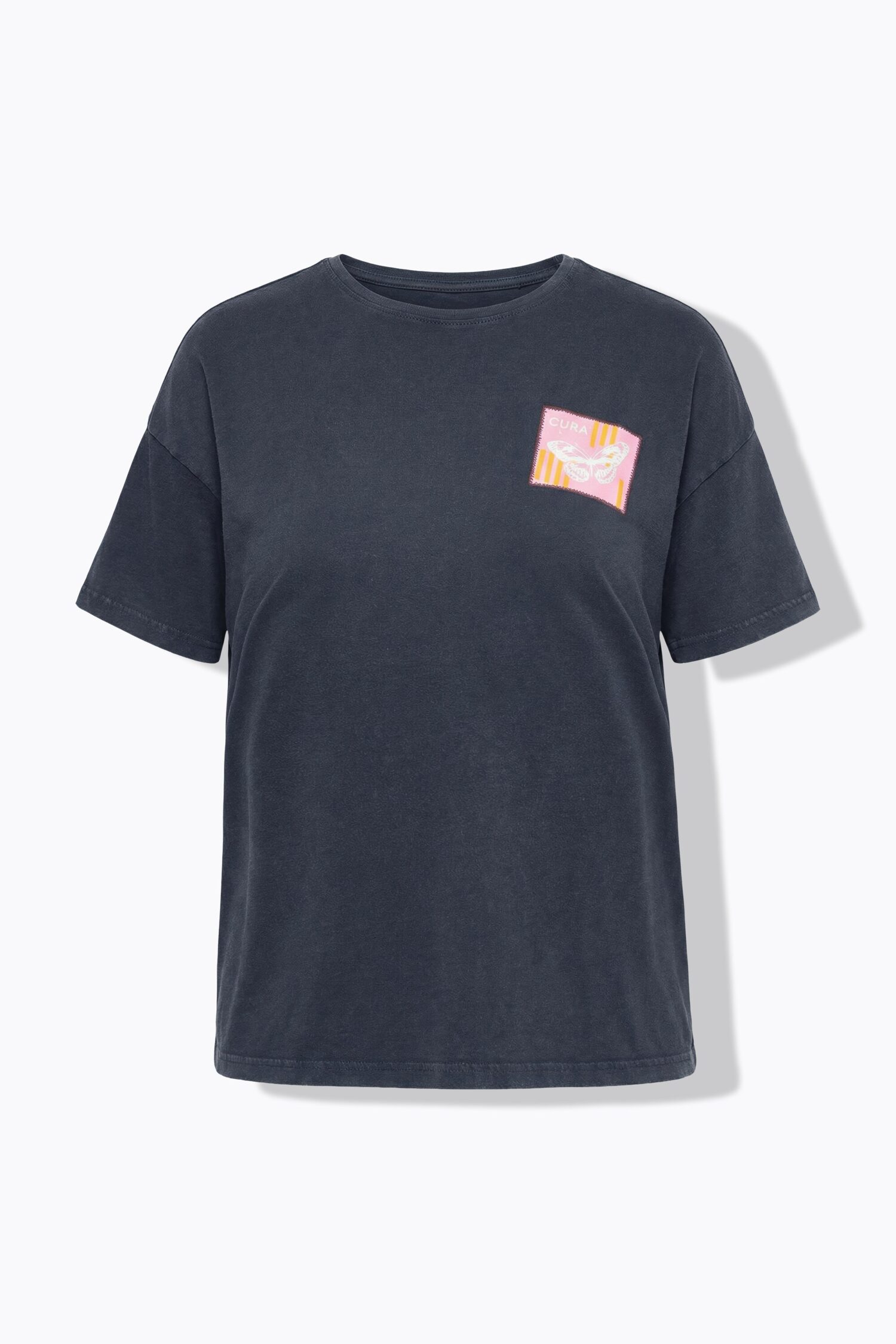 T-shirt oversized με τύπωμα και washed effect