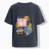 T-shirt oversized με τύπωμα και washed effect