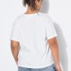 T-shirt oversized με τύπωμα model και κοντά μανίκια