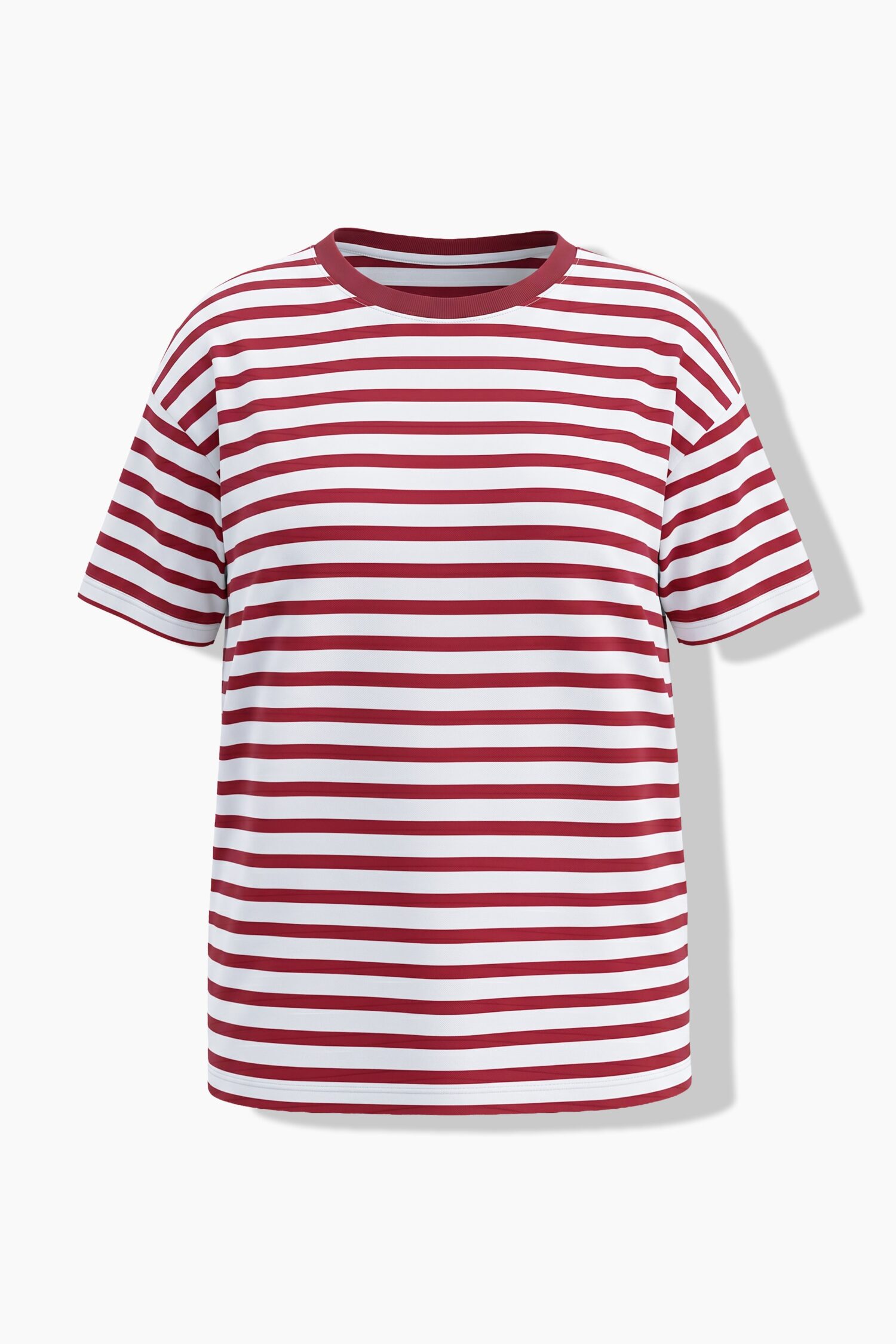 T-shirt oversized, ριγέ με κοντά μανίκια