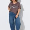 Τζιν παντελόνι barrel fit, από ελαστικό denim ύφασμα