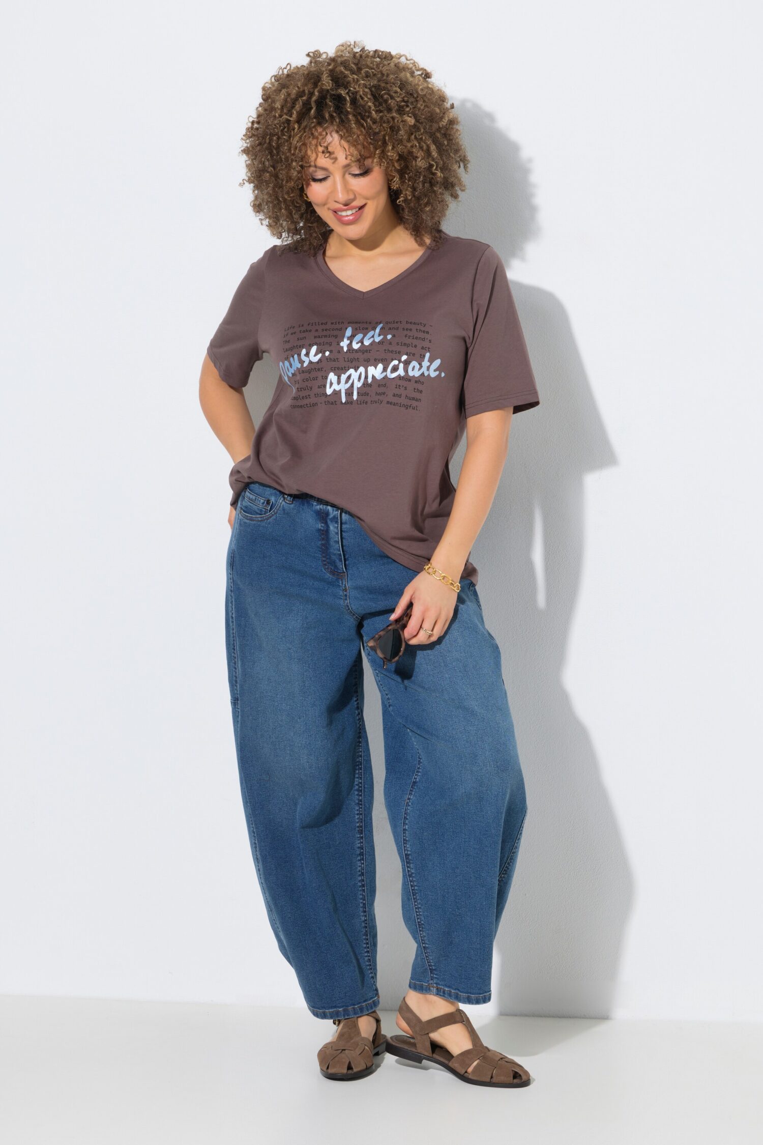 Τζιν παντελόνι barrel fit, από ελαστικό denim ύφασμα