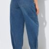 Τζιν παντελόνι barrel fit, από ελαστικό denim ύφασμα