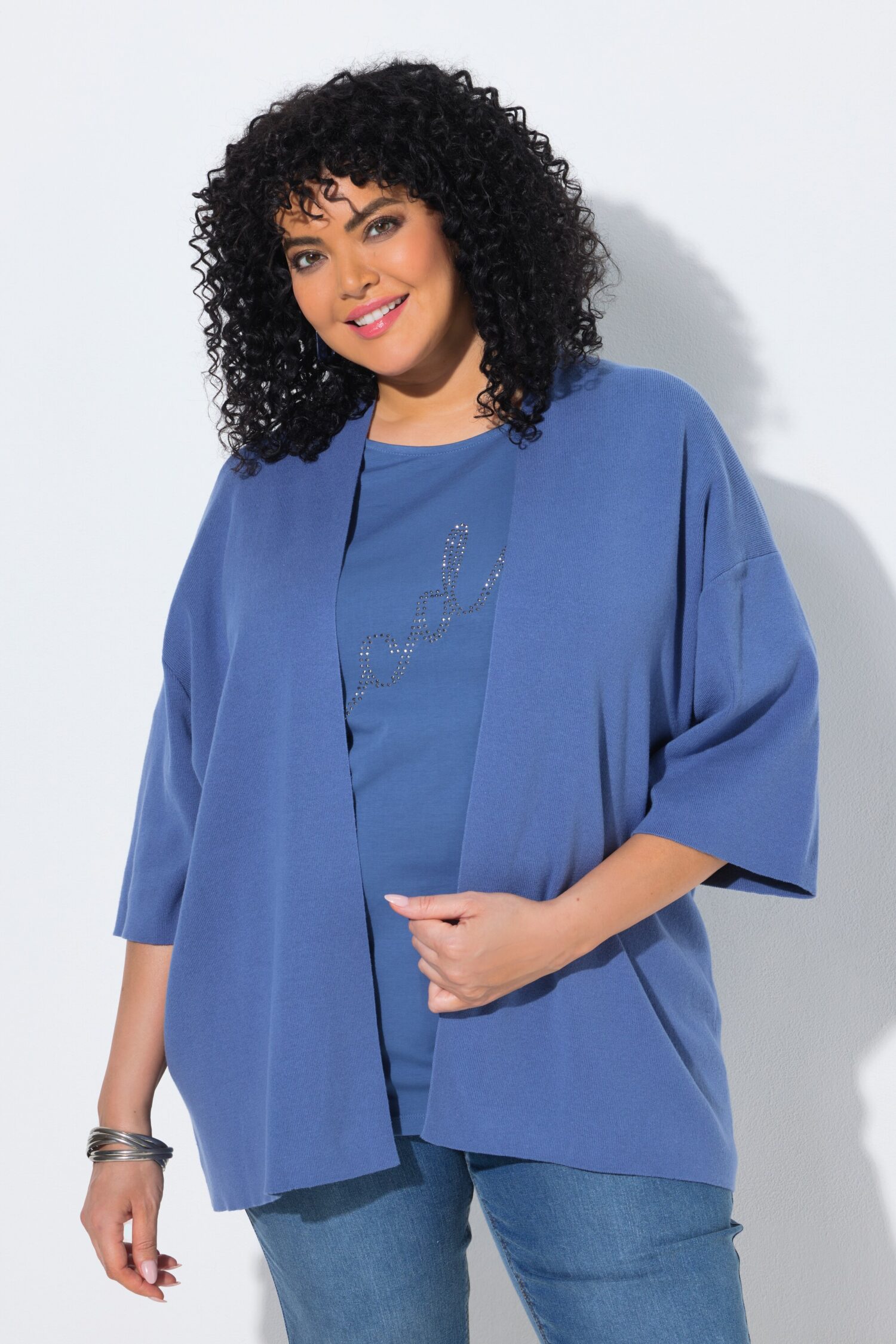 Ζακέτα ελαφρώς oversized, από απαλή, λεπτή πλέξη