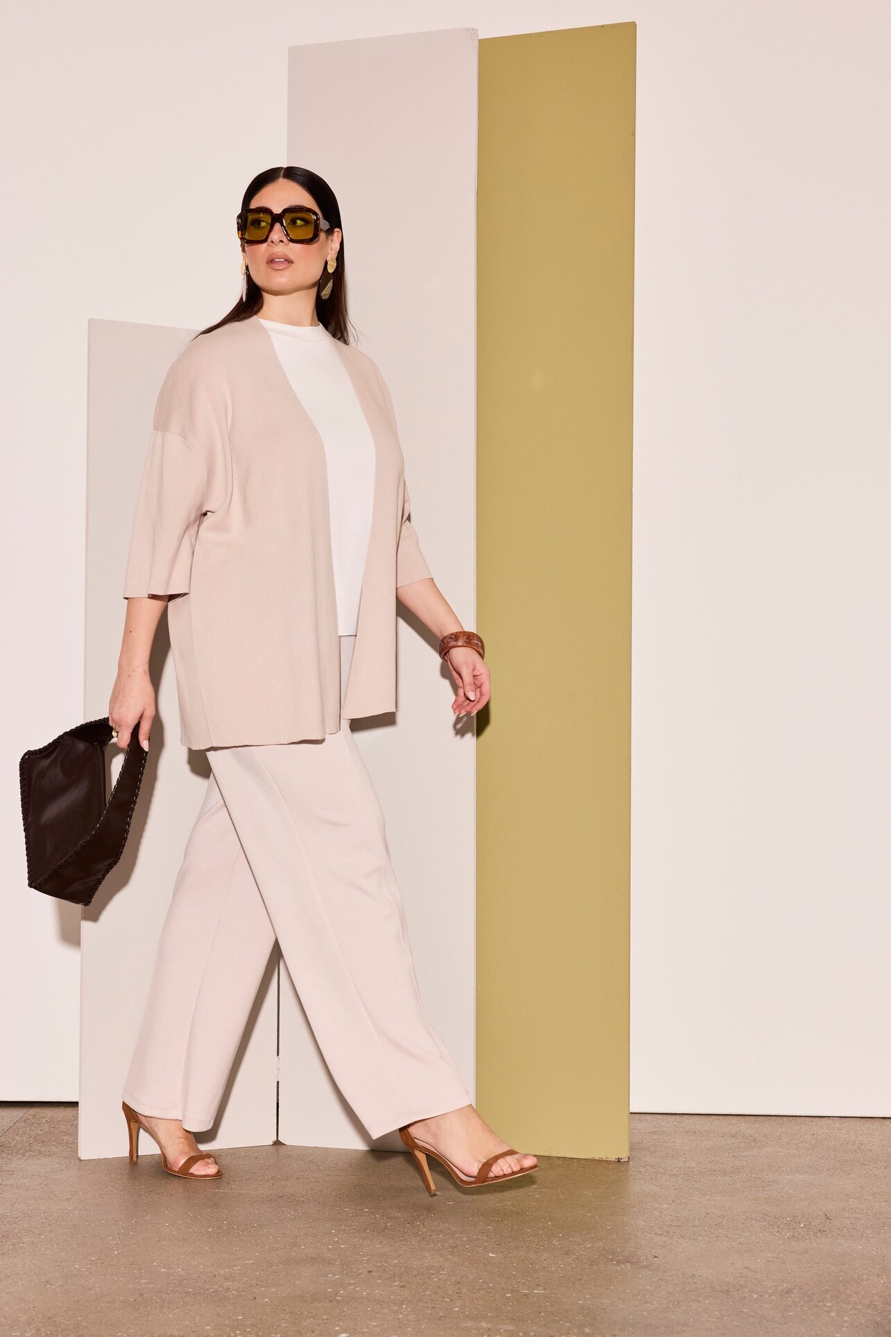 Ζακέτα ελαφρώς oversized, από απαλή, λεπτή πλέξη