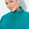 Ζακέτα fleece με φερμουάρ, όρθιο γιακά και μακριά μανίκια