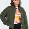 Ζακέτα oversized σε boxy fit με λεπτή πλέξη