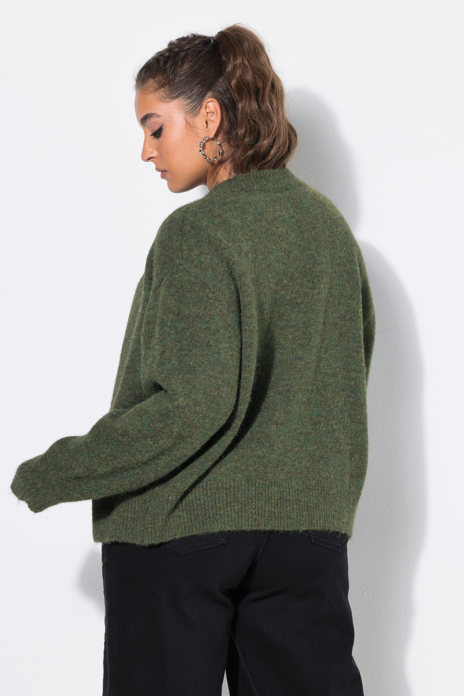 Ζακέτα oversized σε boxy fit με λεπτή πλέξη