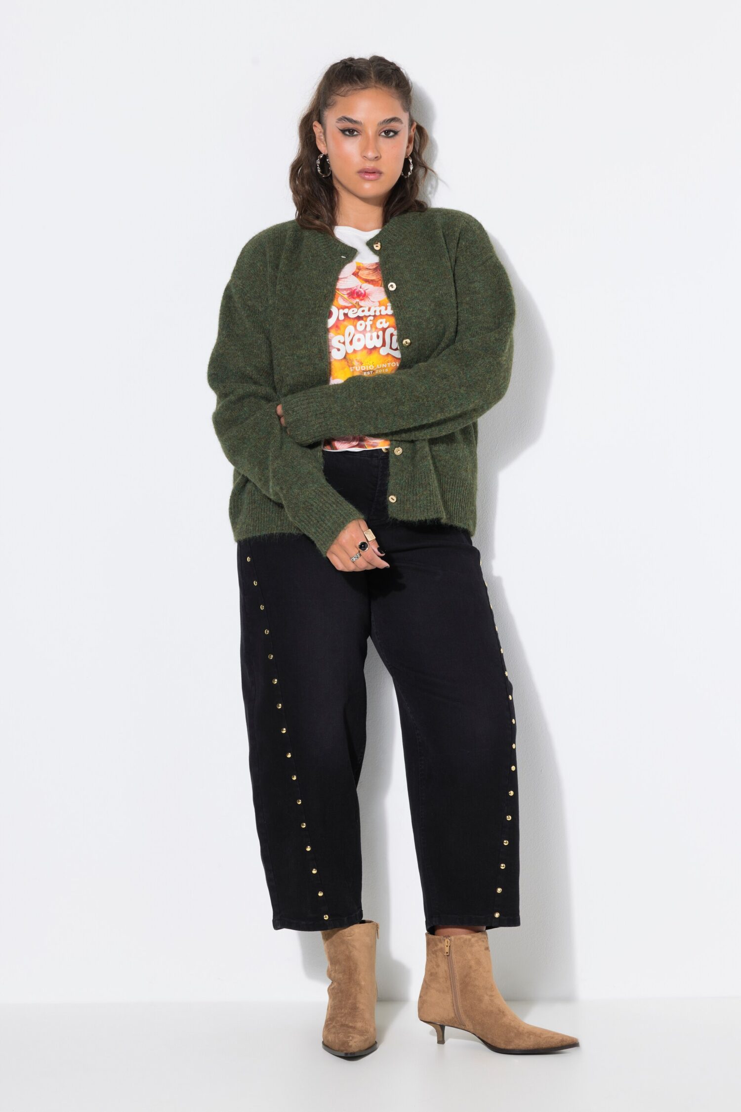 Ζακέτα oversized σε boxy fit με λεπτή πλέξη