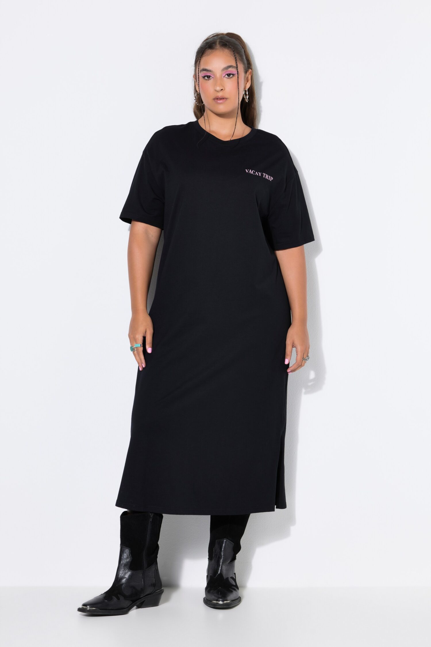 Φόρεμα μάξι oversized με τύπωμα Vacation