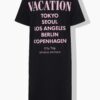 Φόρεμα μάξι oversized με τύπωμα Vacation
