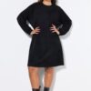 Φόρεμα oversized σε σουέτ look με μανίκια balloon
