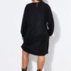Φόρεμα oversized σε σουέτ look με μανίκια balloon