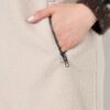 Γιλέκο fleece μακρύ σε γραμμή Α με κουκούλα