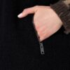 Γιλέκο fleece μακρύ σε γραμμή Α με κουκούλα