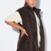 Γιλέκο oversized, teddy fleece με πλήρη επένδυση