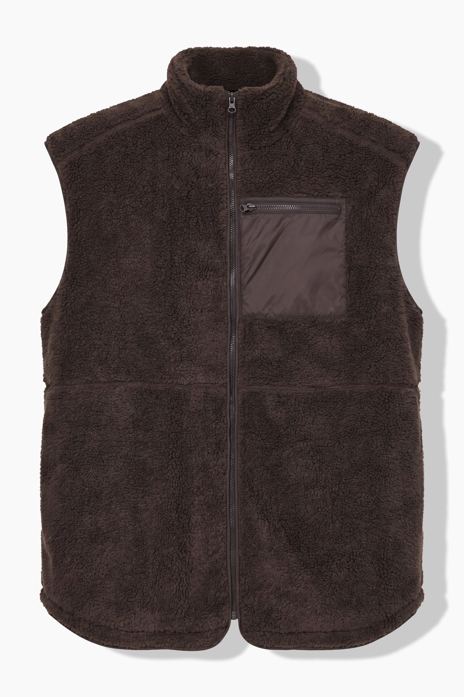 Γιλέκο oversized, teddy fleece με πλήρη επένδυση