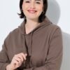 Μπλούζα φούτερ με κουκούλα και μακριά μανίκια