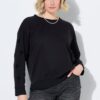Μπλούζα φούτερ oversized με κεντημένες καρδιές στα μανίκια