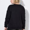 Μπλούζα φούτερ oversized με κεντημένες καρδιές στα μανίκια