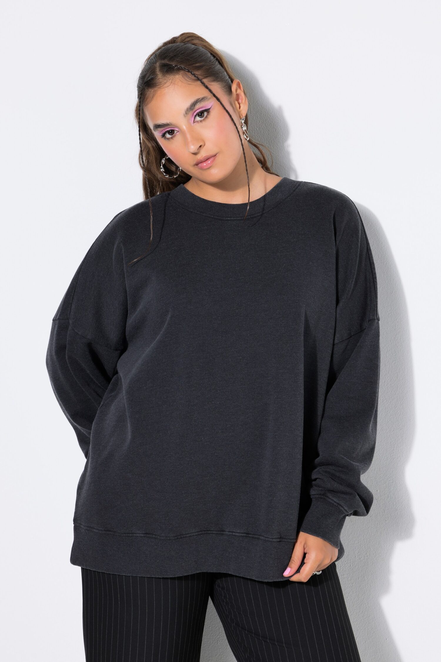 Μπλούζα φούτερ oversized με washed effect