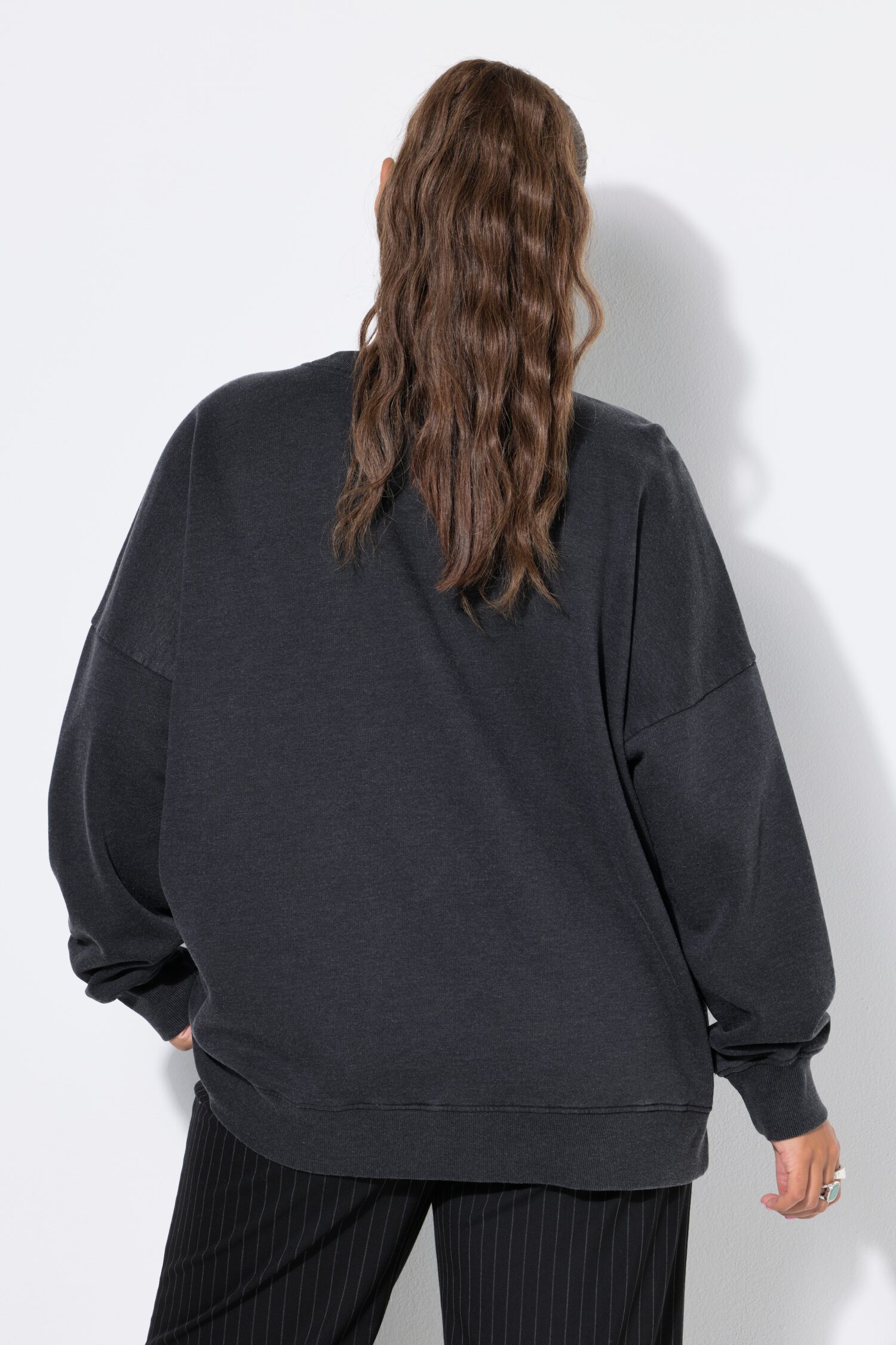 Μπλούζα φούτερ oversized με washed effect