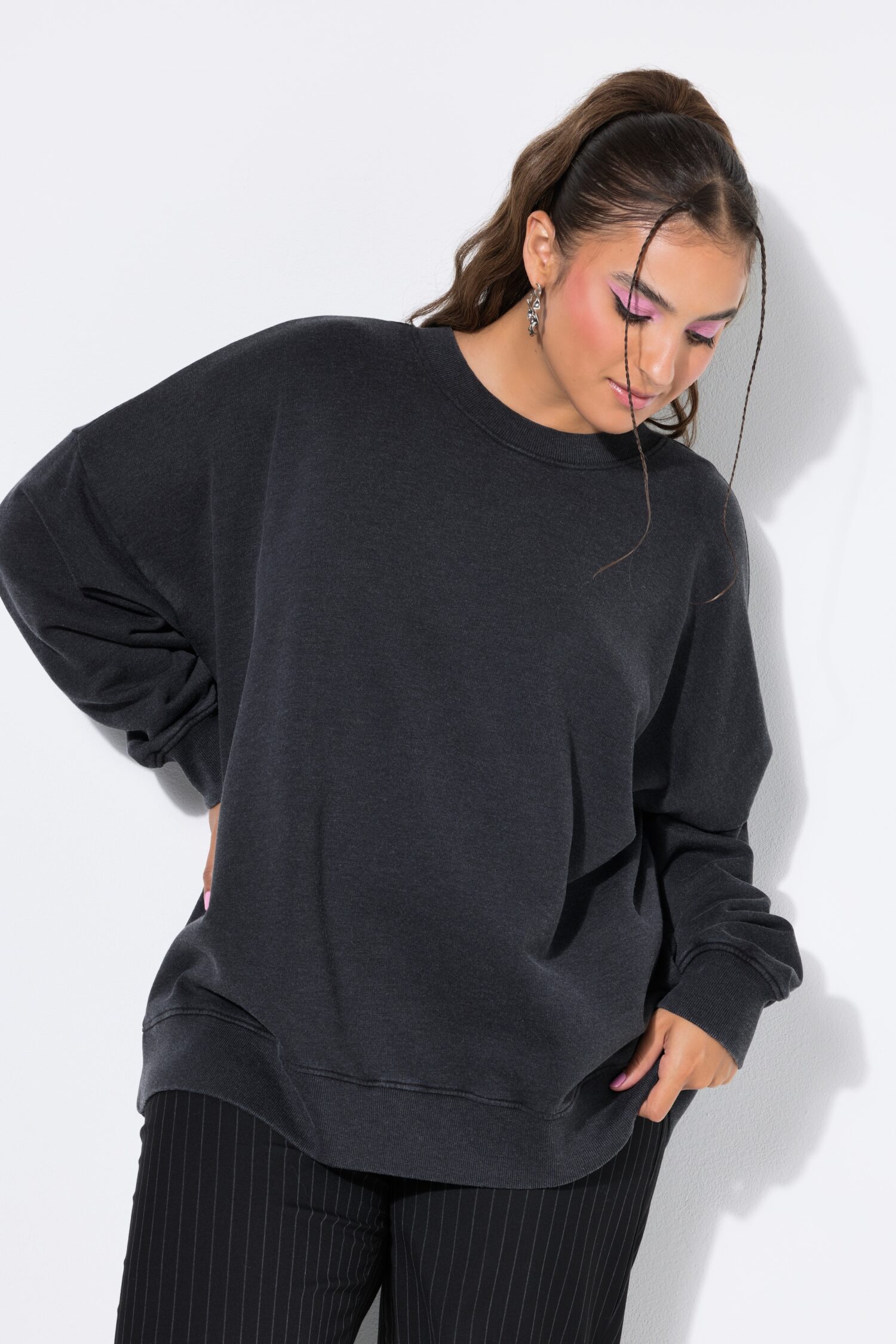 Μπλούζα φούτερ oversized με washed effect