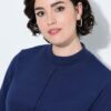 Μπλούζα μακρυμάνικη με κλασική εφαρμογή και ριμπ υφή