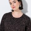 Μπλούζα με άνετη εφαρμογή και λεοπάρ μοτίβο