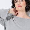Μπλούζα με διακοσμητικές ραφές και φαρδιά μανίκια