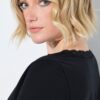 Μπλούζα με κοντά μανίκια και λαιμόκοψη V με δαντέλα