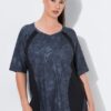 Μπλούζα με snake print και κοντά μανίκια