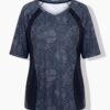 Μπλούζα με snake print και κοντά μανίκια