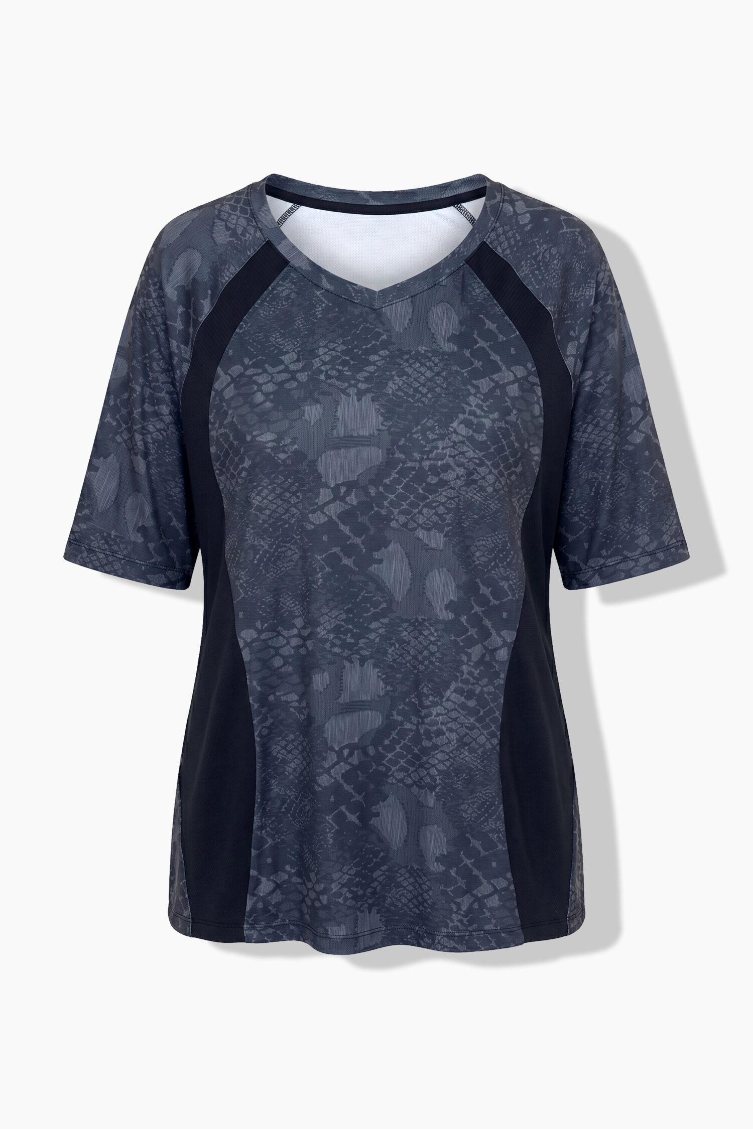 Μπλούζα με snake print και κοντά μανίκια