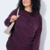 Μπλούζα oversized με όρθιο γιακά και μακριά μανίκια