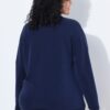 Μπλούζα oversized με όρθιο γιακά και μακριά μανίκια
