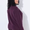 Μπλούζα oversized με όρθιο γιακά και μακριά μανίκια