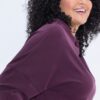 Μπλούζα oversized με όρθιο γιακά και μακριά μανίκια