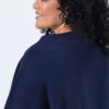 Μπλούζα oversized με όρθιο γιακά και μακριά μανίκια