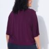 Μπλούζα oversized με όρθιο γιακά και ντραπέ ώμους