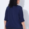 Μπλούζα oversized με όρθιο γιακά και ντραπέ ώμους