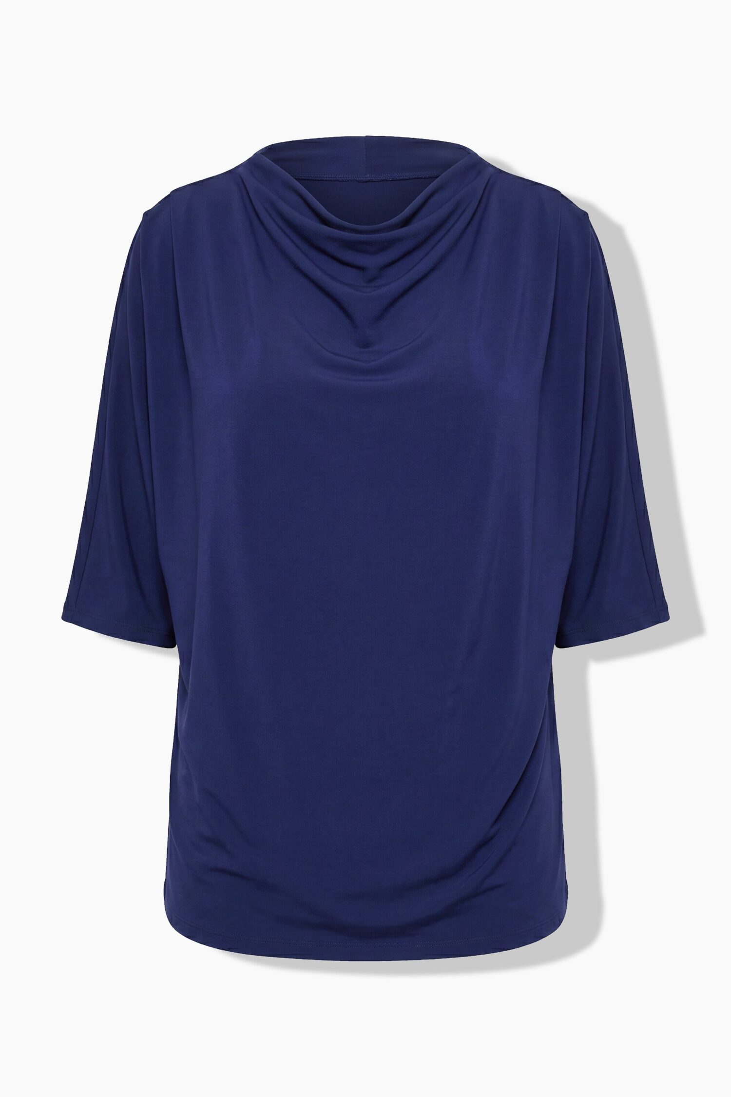 Μπλούζα oversized με όρθιο γιακά και ντραπέ ώμους