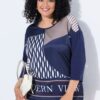 Μπλούζα oversized με στρογγυλή λαιμόκοψη και σχέδιο