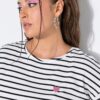Μπλούζα oversized, ριγέ με διακριτικό κέντημα