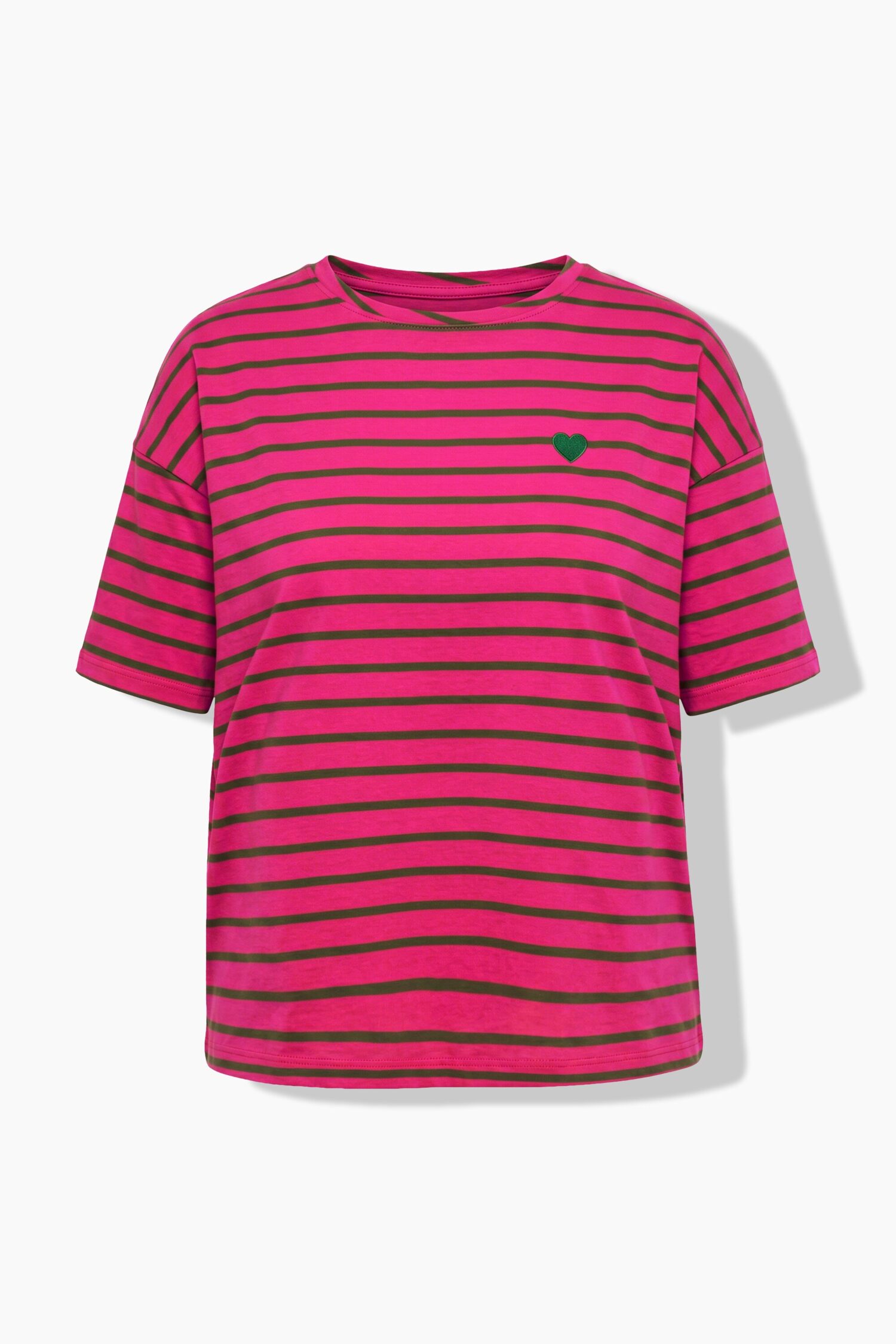 Μπλούζα oversized, ριγέ με διακριτικό κέντημα