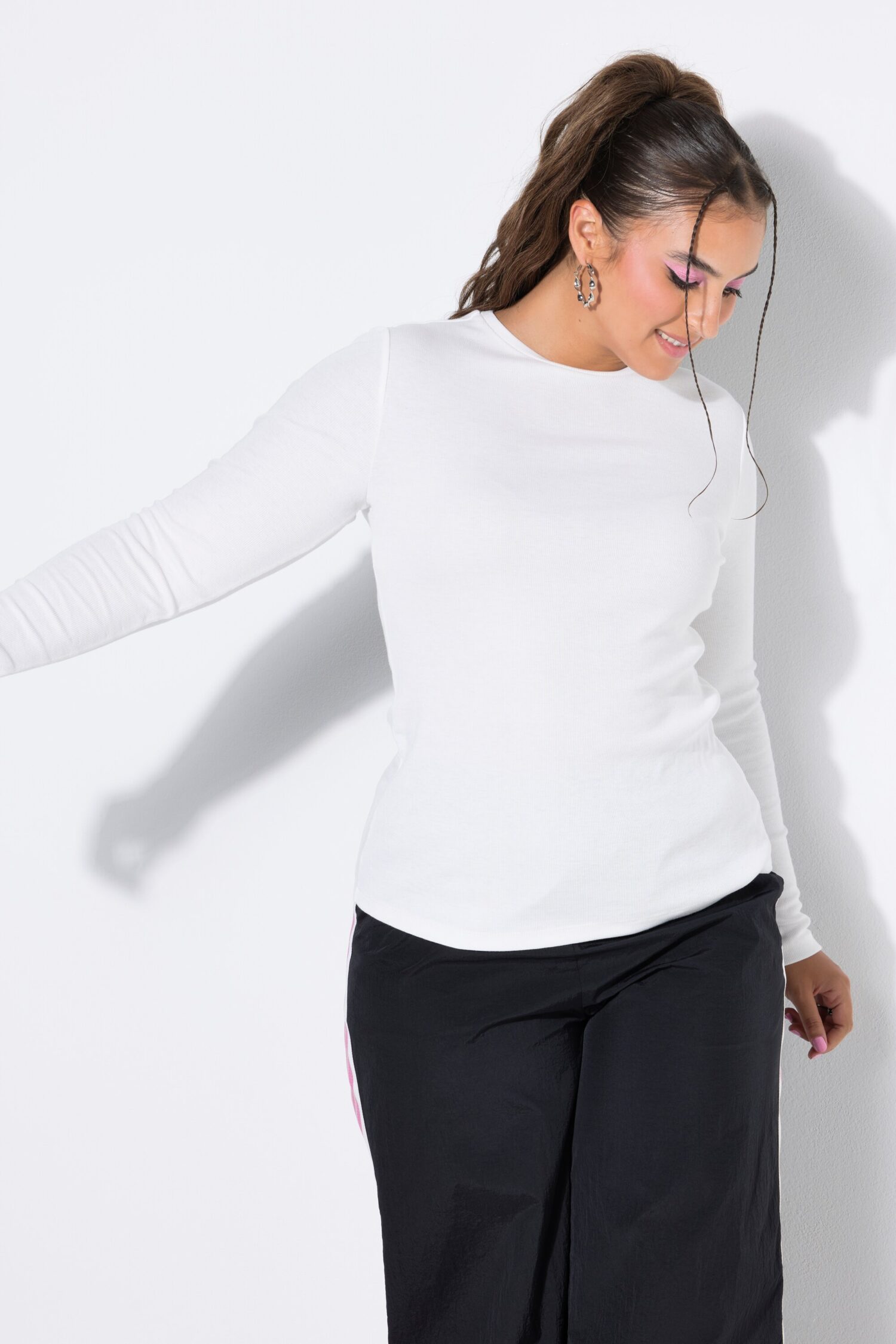 Μπλούζα ριμπ με στενή εφαρμογή