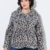 Μπουφάν fleece λεοπάρ με διακριτικές τσέπες