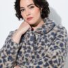 Μπουφάν fleece λεοπάρ με διακριτικές τσέπες