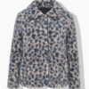 Μπουφάν fleece λεοπάρ με διακριτικές τσέπες